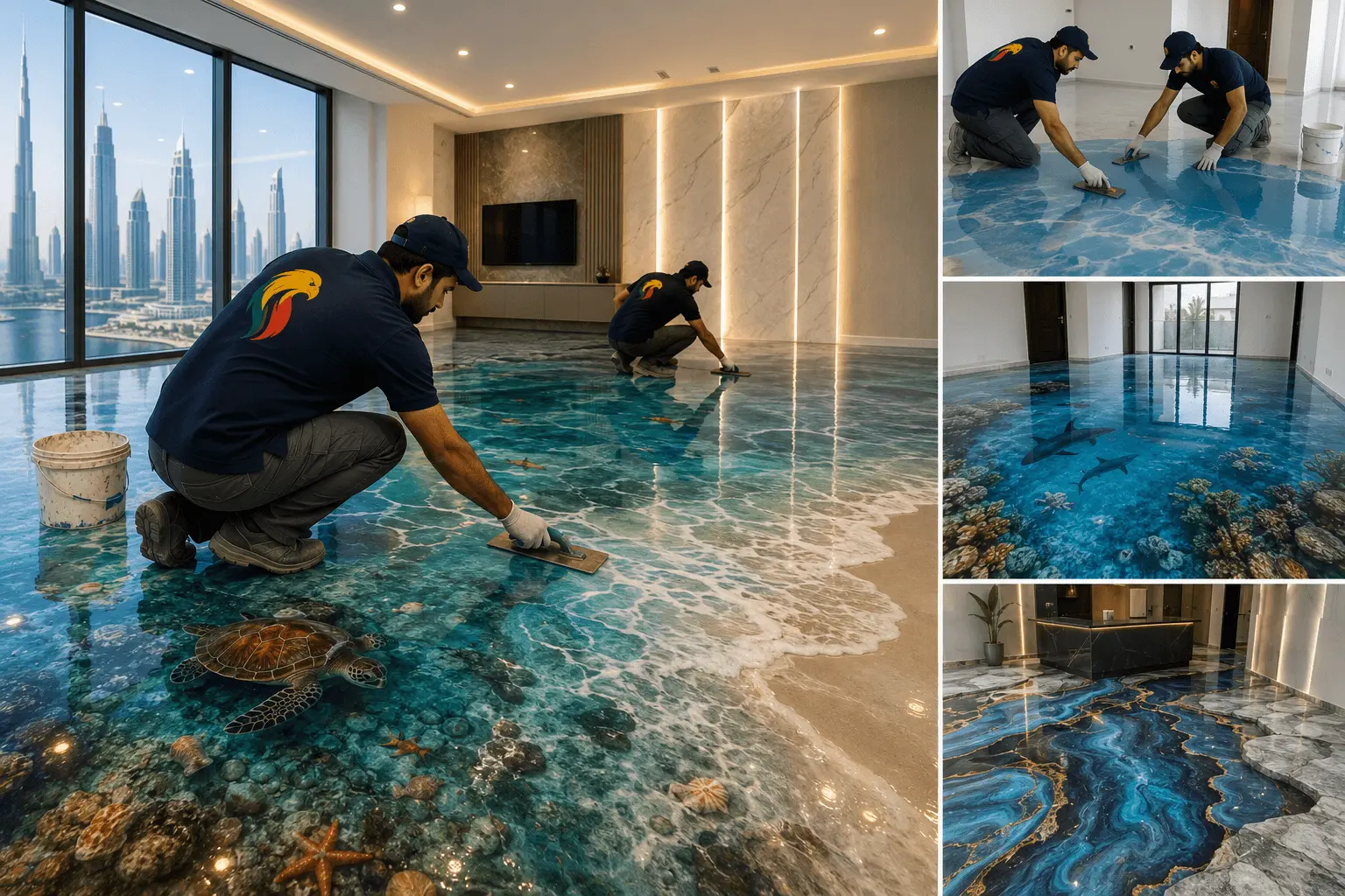Epoxy floor preparation and application process Dubai
