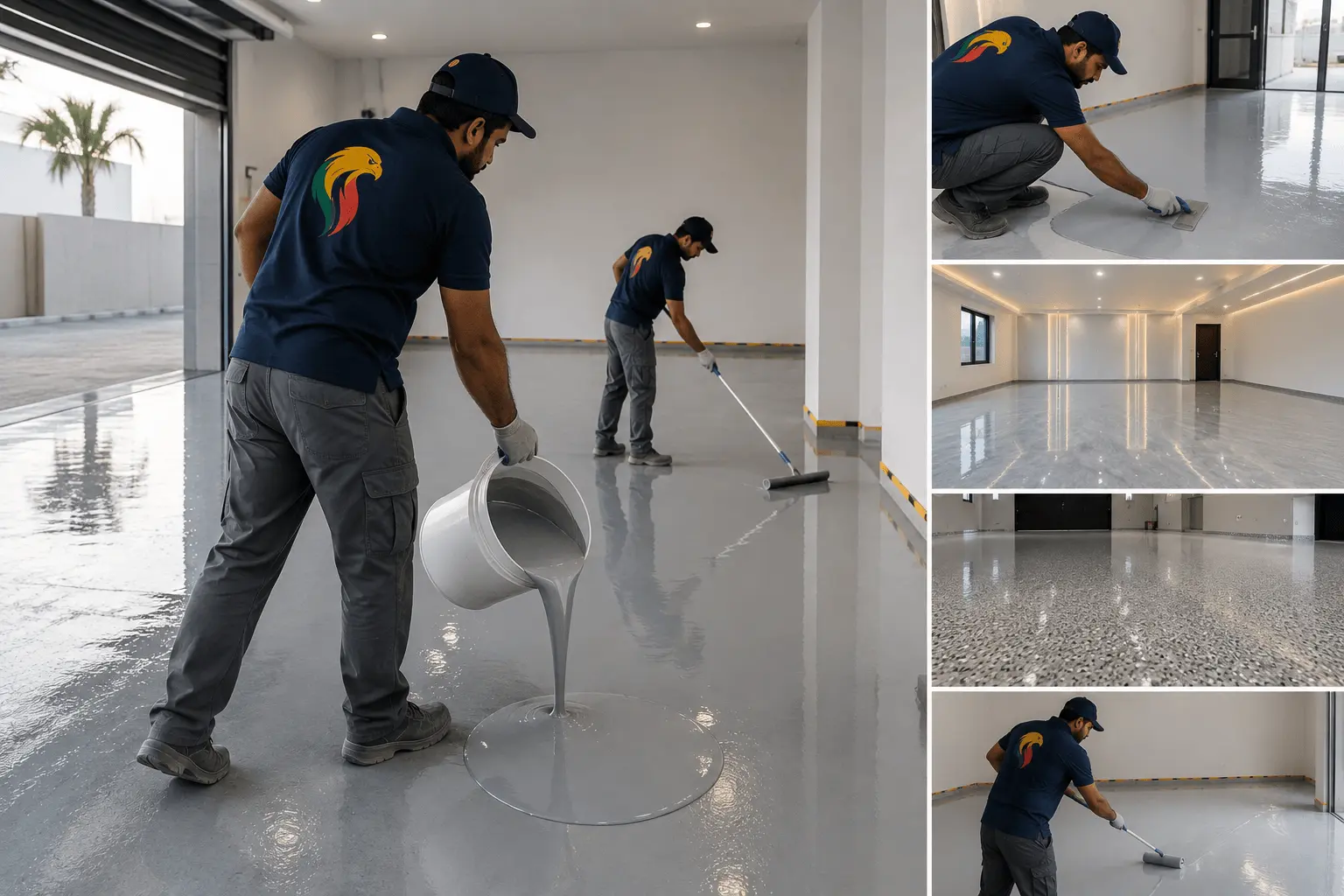 Epoxy Flooring Dubai 3 Self-leveling epoxy flooring office showroom Dubai